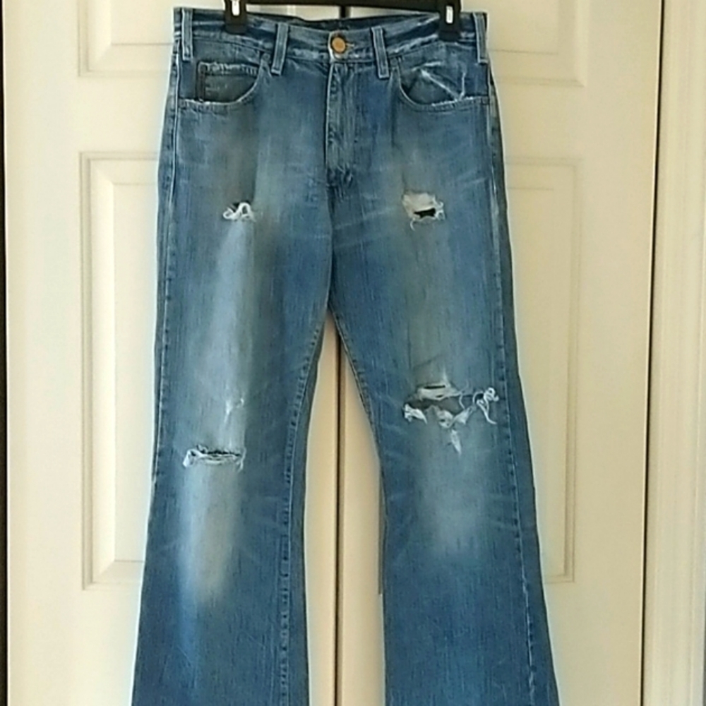AJ/Armani Distressed Bootcut Jeans sz 32